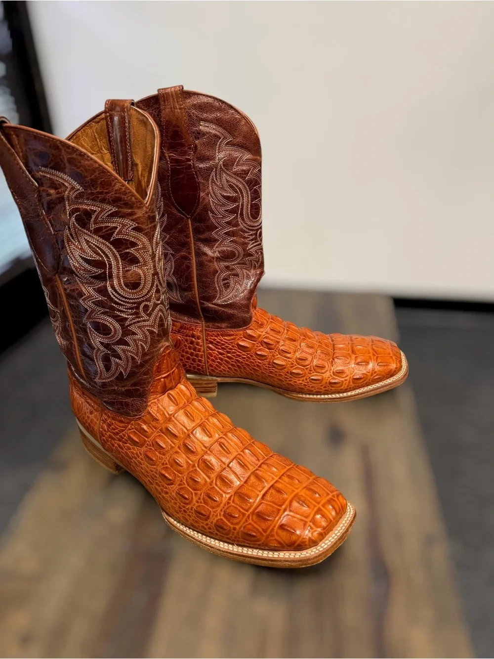 TEXAS LEGACY Western Boots - Square Toe Brown Size 12.5